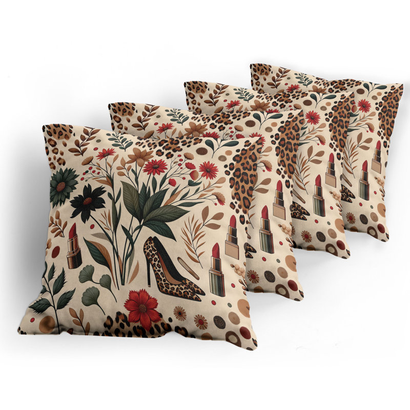 Fabric Reversible Throw Pillow, 18"H x 18"W