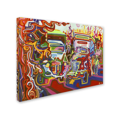« trucks », reproduction d’impression sur toile tendue
