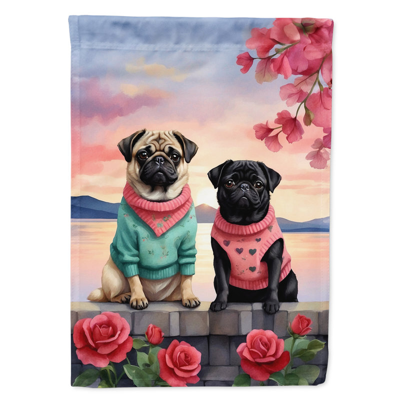 Double Sided 40'' H x 28'' W Polyester Valentine's Day House Flag