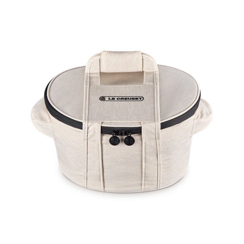 Le Creuset Round Dutch Oven Tote Bag,  Noir, Beige