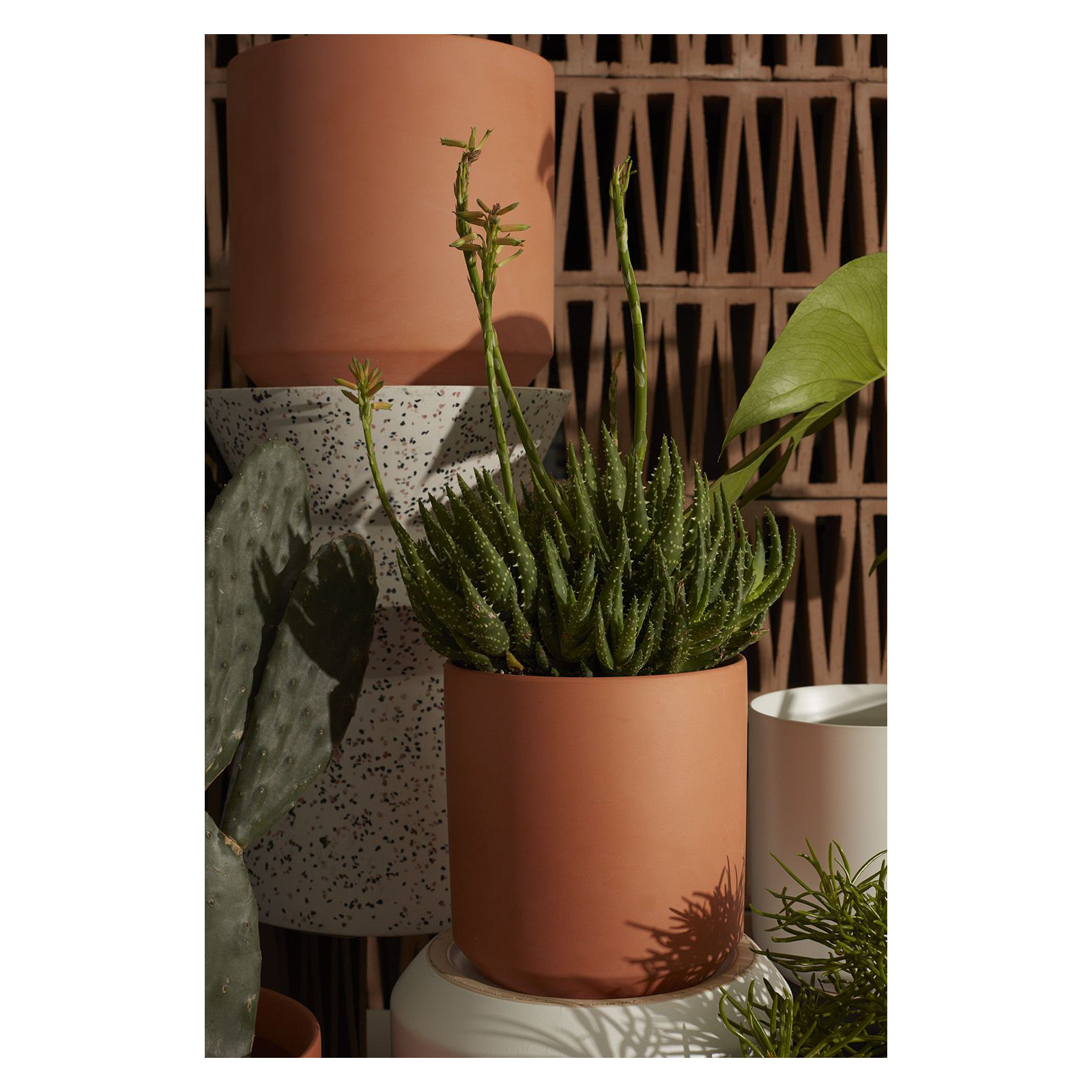 Parsons Handmade Ceramic Pot Planter, 9" H x 8.5" W x 8.5" D, Terracotta
