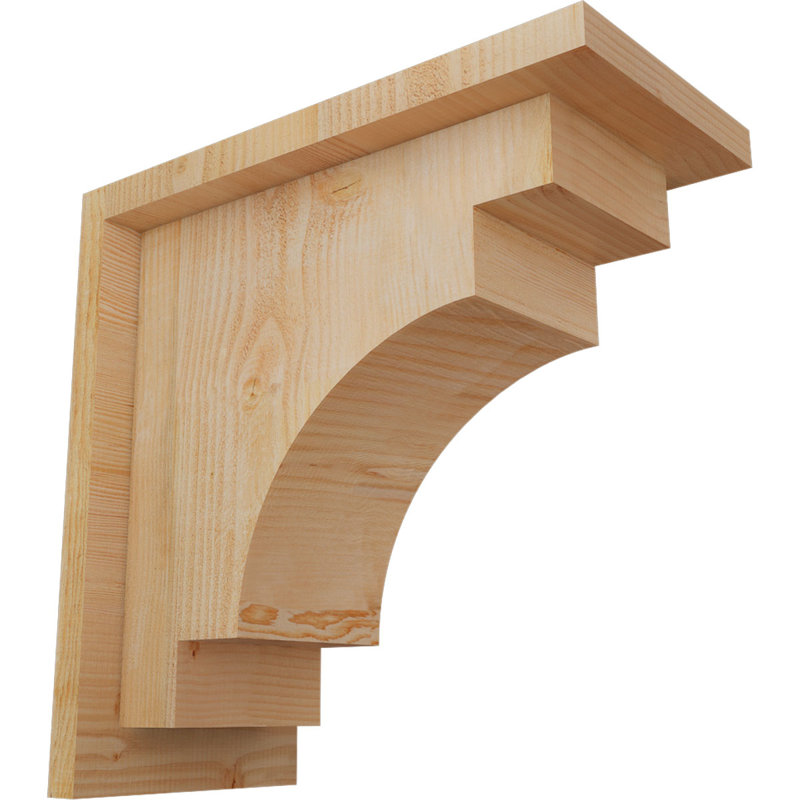 Corbeau méditerranéen avec contre-plaque, H 12 po x l 6 po x P 12 po, Sapin de Douglas, Sciage brut