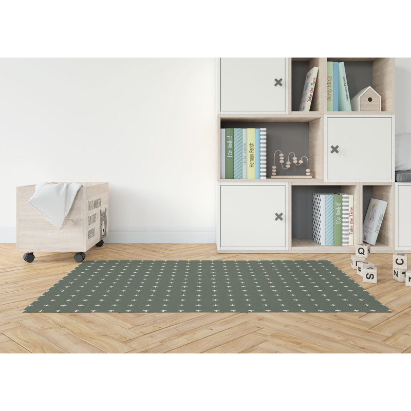 Tapis de jeu Criss, Rectangle 5 pi x 7 pi, Chimichurri / vert