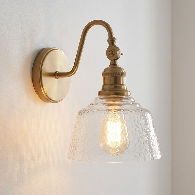 Applique murale 1 lumière Meridian en bronze huilé, Laiton