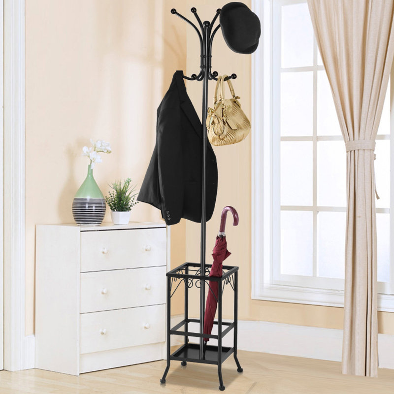 Iron Freestanding 4 - Hook Coat Rack