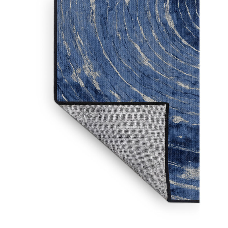 Machine Washable Gray Area Rug, Rectangle 7' x 9'