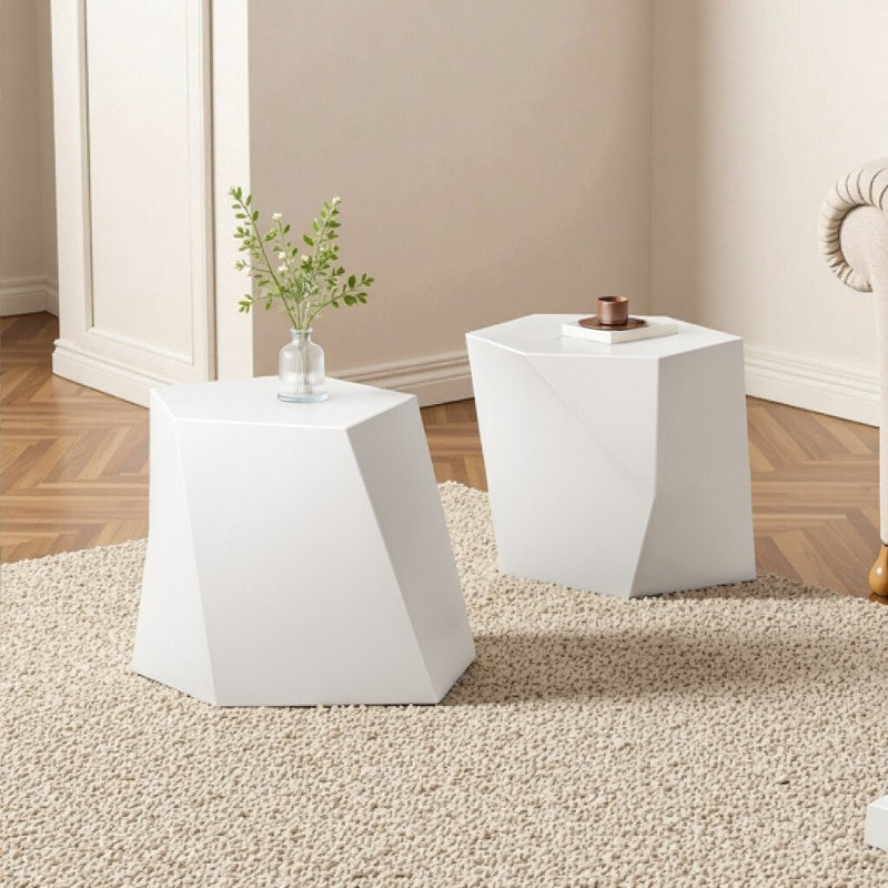 ENSEMBLE DE TABLE À CAFÉ MODERNE MGO, Blanc