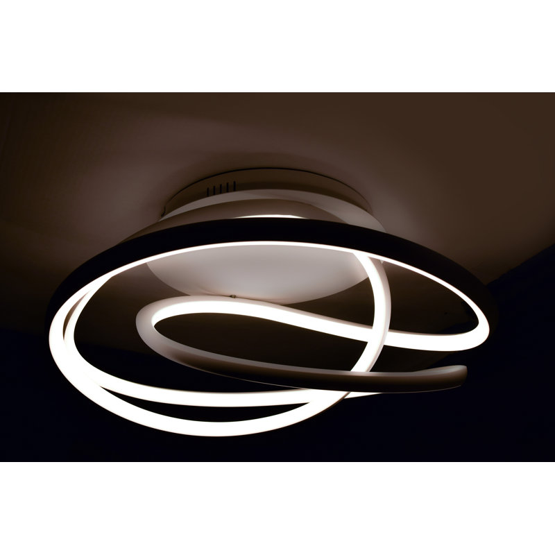 1 - Light 24.5" Unique/Statement Geometric LED Flush Mount