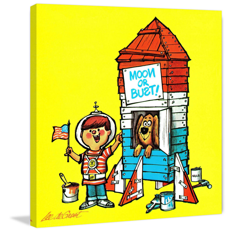 Moon Or Bust - Wrapped Canvas Print, 81cm H x 81cm W