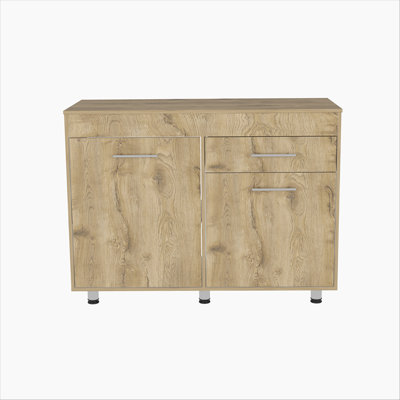 Armoire utilitaire Orion, un tiroir, une porte double - blanc / Macadamia