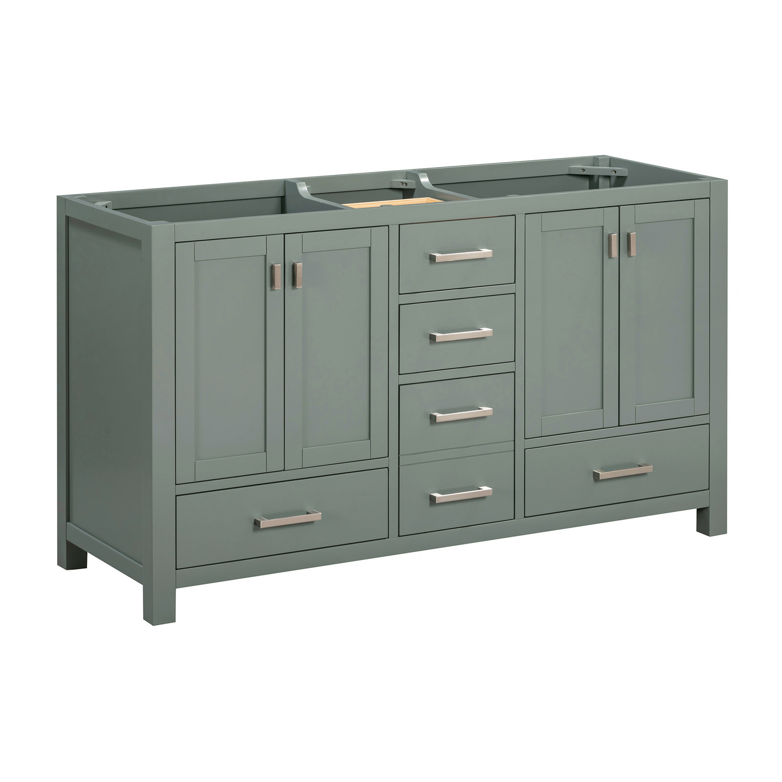 Souther Double Bathroom Vanity Base, Smoke Green