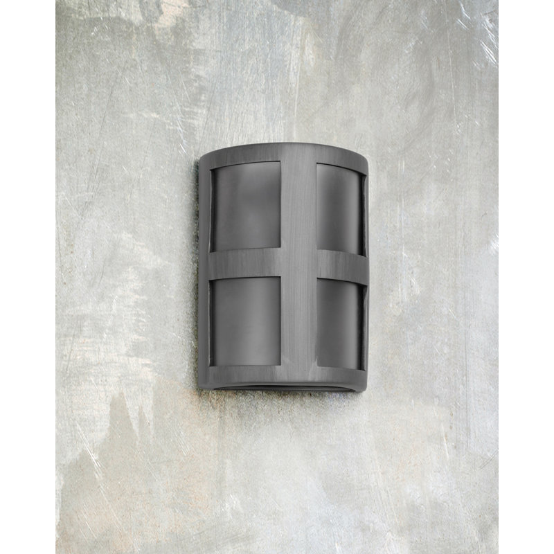 Applique murale d'extérieur en céramique Coan, ampoule DEL incluse, H 13 po x l 9,5 po x P 5 po, Étain frotté