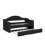 Lit de jour simple rembourré capitonné avec couchette, canapé-lit en velours avec ports USB et ports de charge de type C, aucun sommier nécessaire-763592387