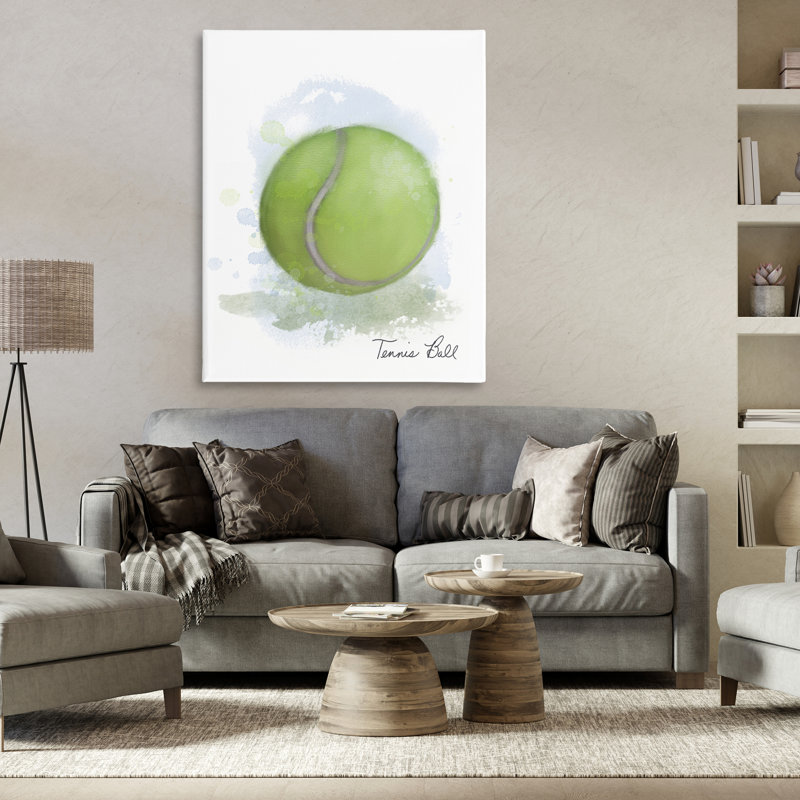 Toile douce balle de tennis pastel, design par Matthew Piotrowicz, H 48 po x l 36 po