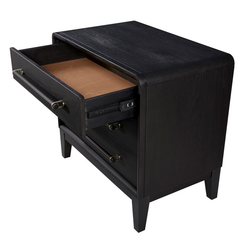 Table de chevet 3 tiroirs avec port USB, table de chevet