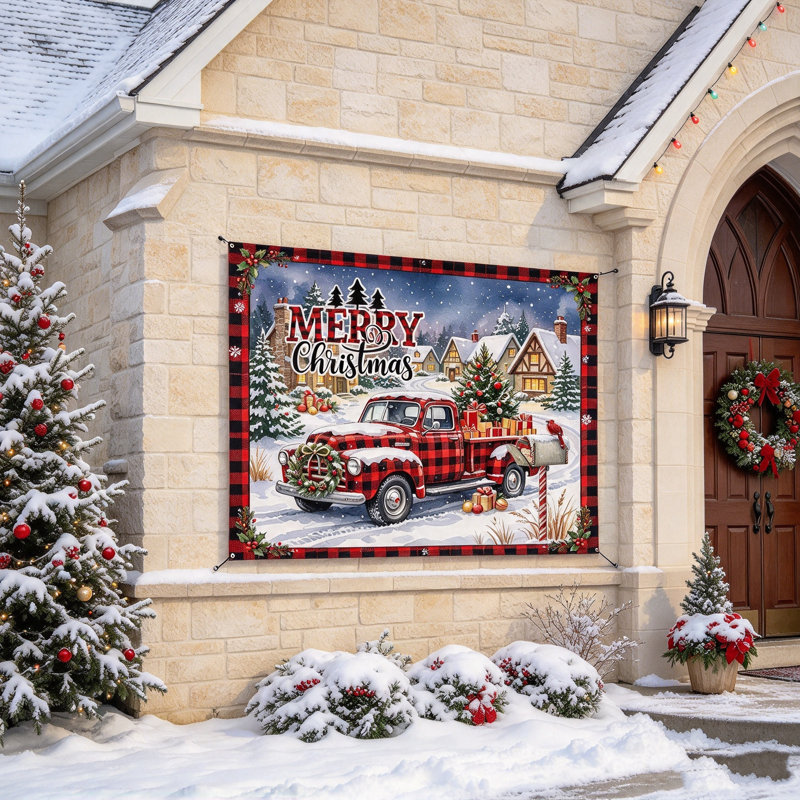 Camion de Noël 7 x 8 pi