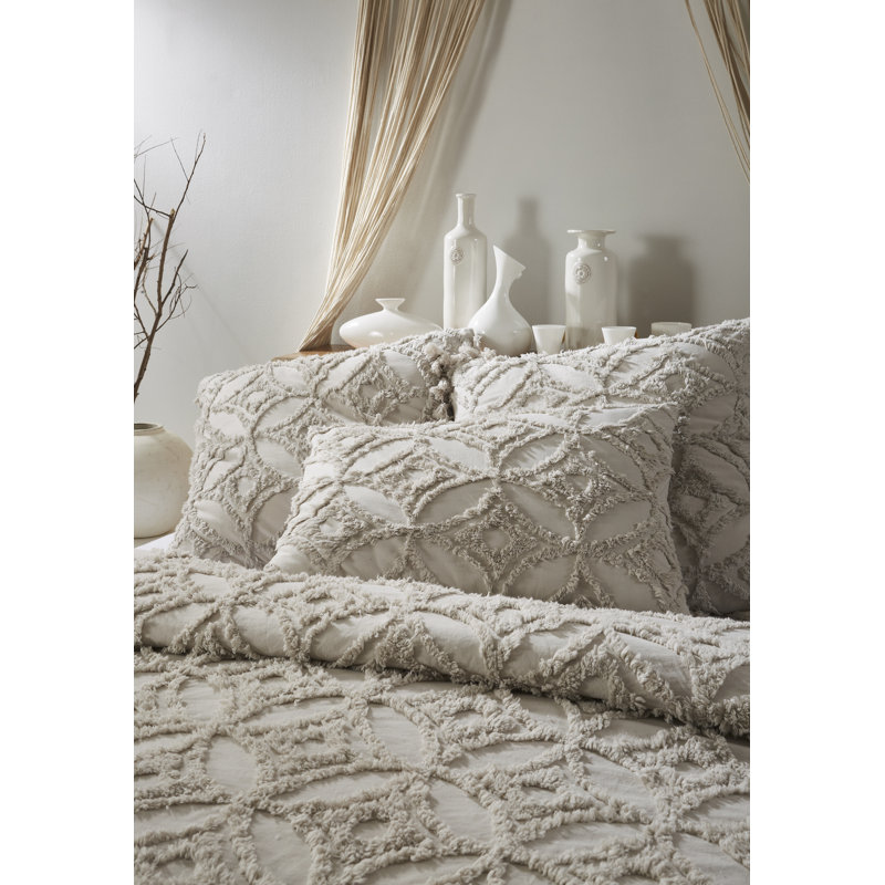 Lequire Cotton Pillow Sham, Euro, Natural