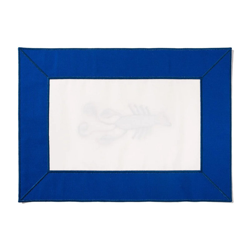 Placemat, Blue/White