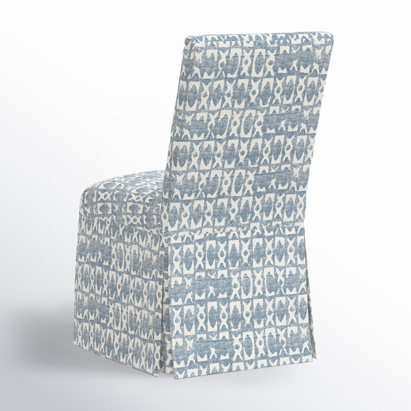 Chaise parsons Ivka, Blocs texturés bleus