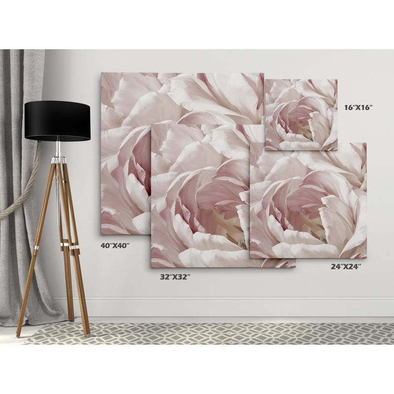 Wallach intime rosé - imprimé, H 40 po x l 40 po x P 1,5 po, Toile tendue