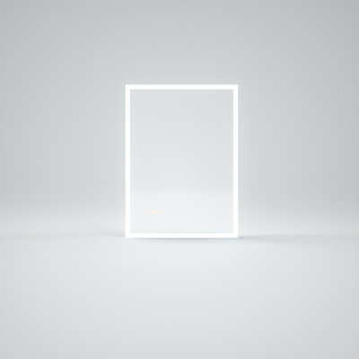 Shimmer 22 in. W x 30 in. H Rectangular Frameless Anti-Fog LED Dimmable Wall Bathroom Vanity Mirror in Polished Crystal