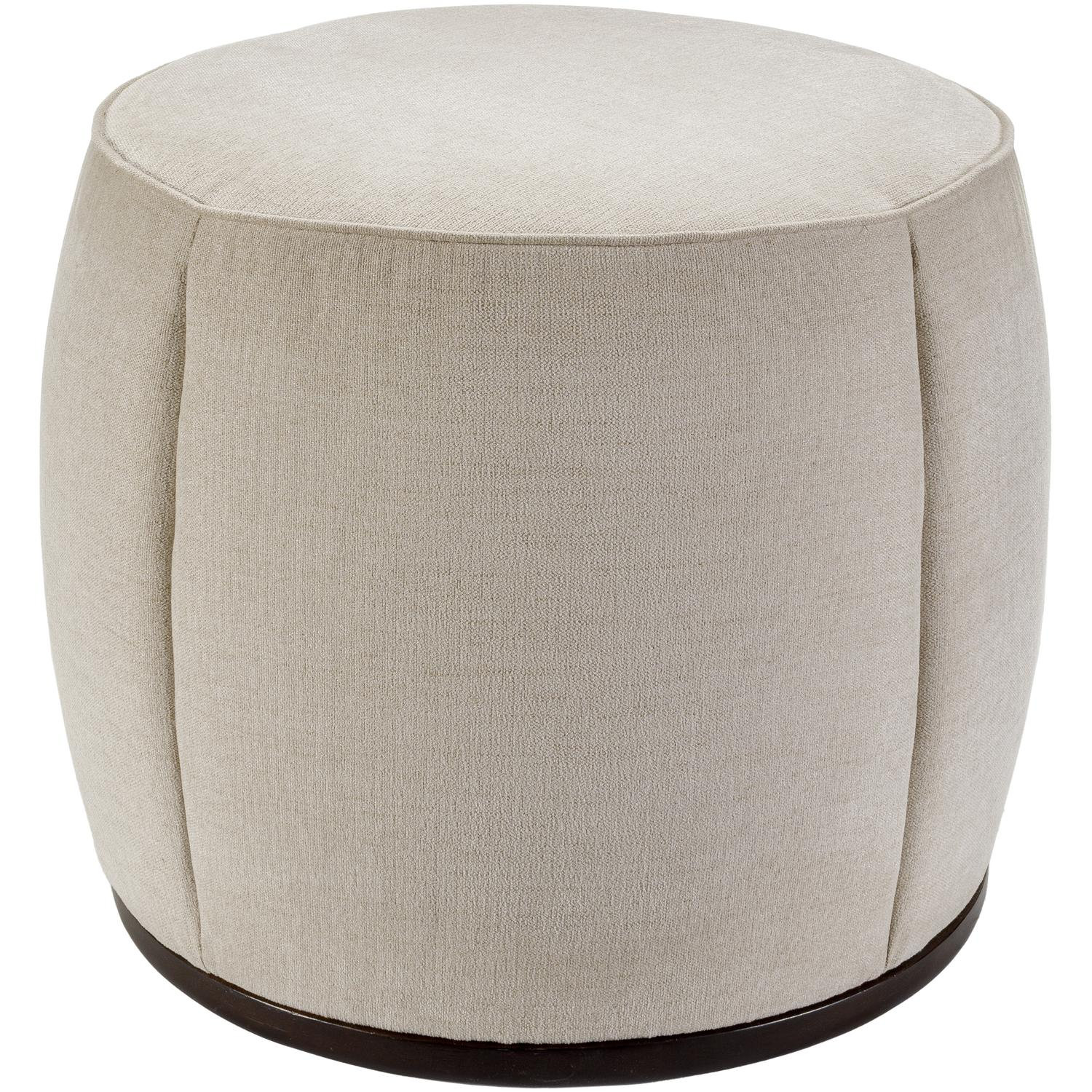 Alexandria 24" Ottoman, Beige polyester