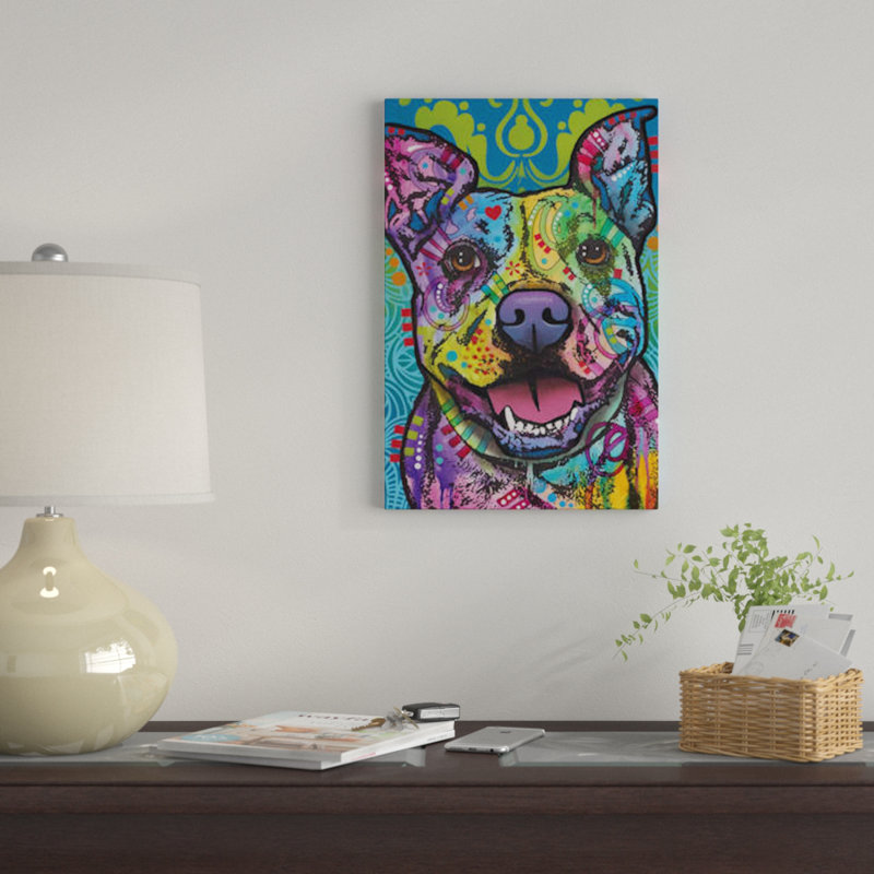 « beurres, foyer bull » par dean russo, reproduction d’impression sur toile tendue, H 12 po x l 8 po x P 0,75 po