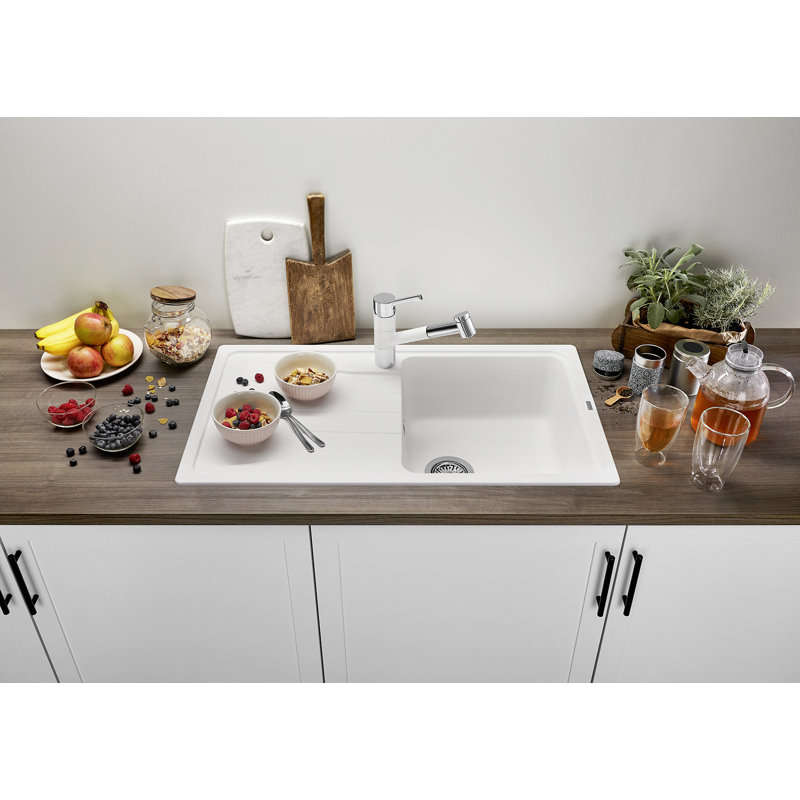 Sona Inset Kitchen Sink, White