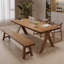 Bureau rectangulaire en bois massif noyer clair-588198013