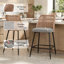 Upholstered Chenille Bar Stool-2004508310