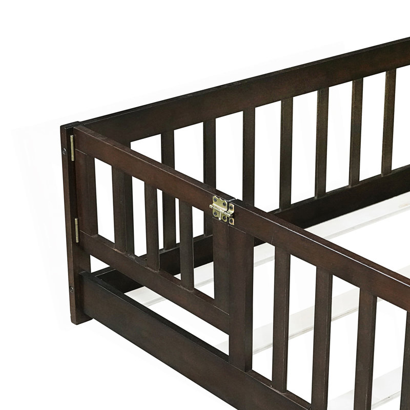 Lit double pleine grandeur avec porte, Double, Espresso