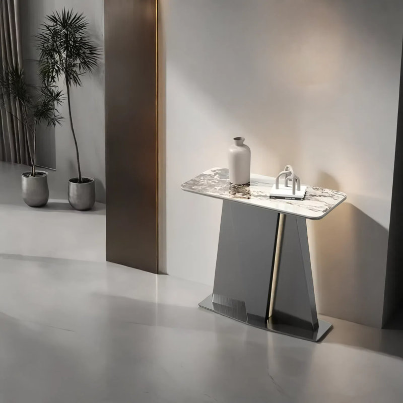 Console d'entrée de luxe, H 33,5 po x l 31,5 po x P 13,8 po, Noir, noir, noir, noir