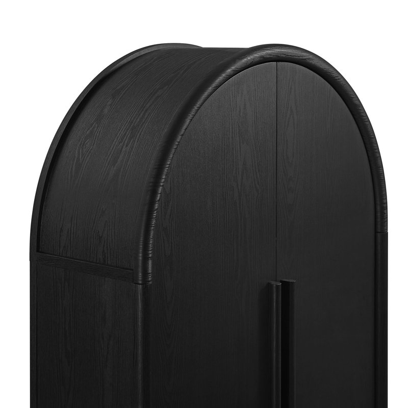 Bellamy Tall Arched Storage Cabinet, Black