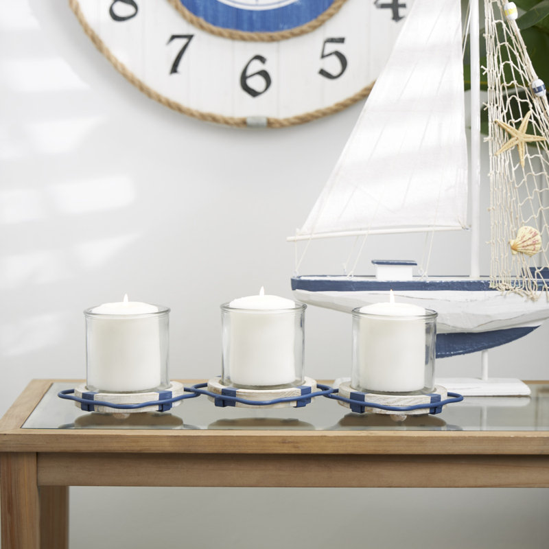 4.95'' H Metal Tabletop Pillar, Blue