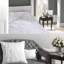 Ensemble de literie blanc luxueux, tissu en polyester, style transitionnel, idéal pour la maison