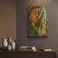 Tableau mural en métal doré « Sax Man » par JD, 30,5 x 40,5 cm-526139072