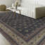 Tapis noir et doré de haute qualité noué à la main