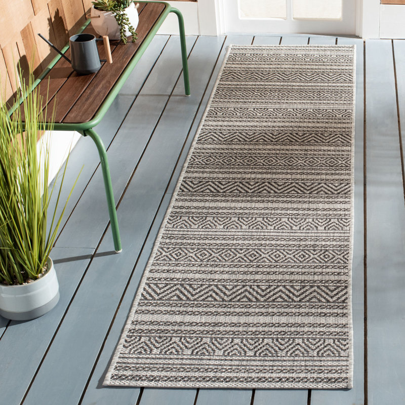 Tapis d'intérieur / extérieur à motif géométrique Sobus Performance, Tapis de couloir 2 pi 3 po x 8 pi