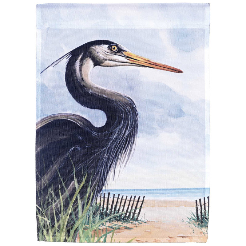 Garden Garden Heron Beach Patrol, Héron, Noir / Bleu