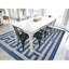 Tapis bleu en laine noué à la main 9 pi 1 po x 11 pi 8 po Peshawar D4E8336297634B5BA967BD70983E7EC8