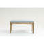 Banc de salle à manger rembourré de 32 po de style français rétro avec banc de bout en tissu gris 32 po