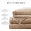 Ensemble de draps 4 pièces pour grand lit taupe - 100% doux et confortable