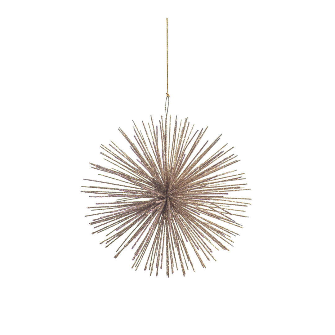 Starburst Champagne Wire Hanging Ornaments, Set Of 6 (Set of 6) Zodax 