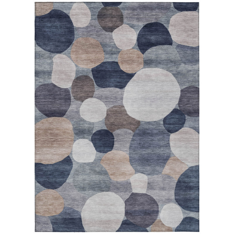 Machine Washable Indoor/Outdoor Jozwiak ACN2375 Geometric Rug, Rectangle 10' x 14'
