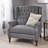 Oversized Tufted Wingback Fabric Push Back Recliner With Nailhead Trim And Button Tufted Diamond Stitch For Living Room, Bedroom-1085377529