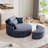 Dashton Upholstered Barrel Chair with Ottoman-756477091