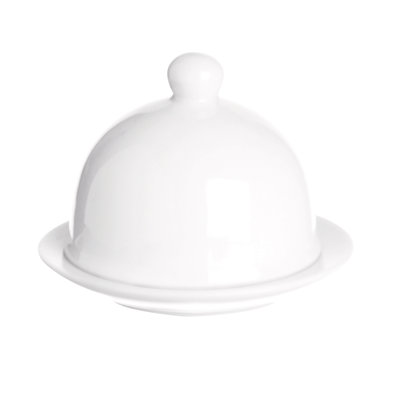 Excelsa White Home Porcelain Butter Dish