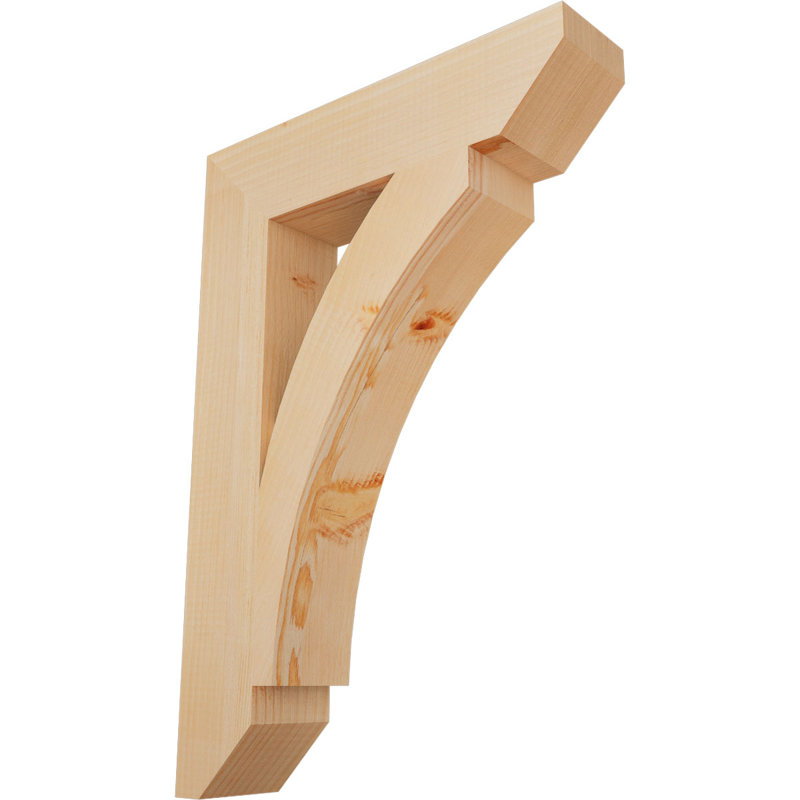Support en bois / corbeau, Sapin de Douglas, H 26 po x l 3,5 po x P 18 po