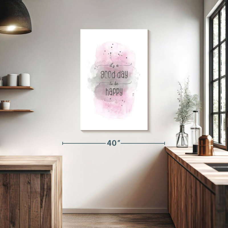 Tergel Good Day To Be Happy Pink, 39" H x 26" W