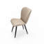 Modern Leather Dining Chairs With Thick Cushions & Metal Legs-2078824755-2078824753